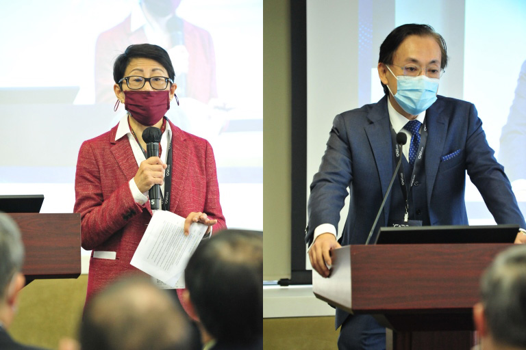 陸恭蕙教授與岑智明先生分享有關氣候變化的科學資訊，以及概述CARE2022 首天的討論摘要。