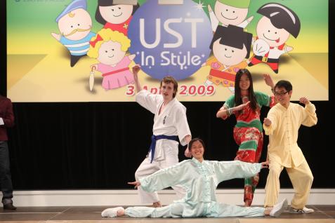  Action-packed display of Asian costume