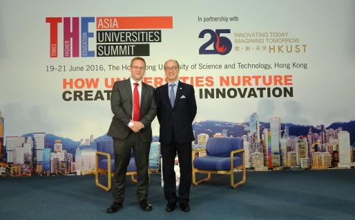 Mr Phil Baty (left), and Prof Tony F Chan