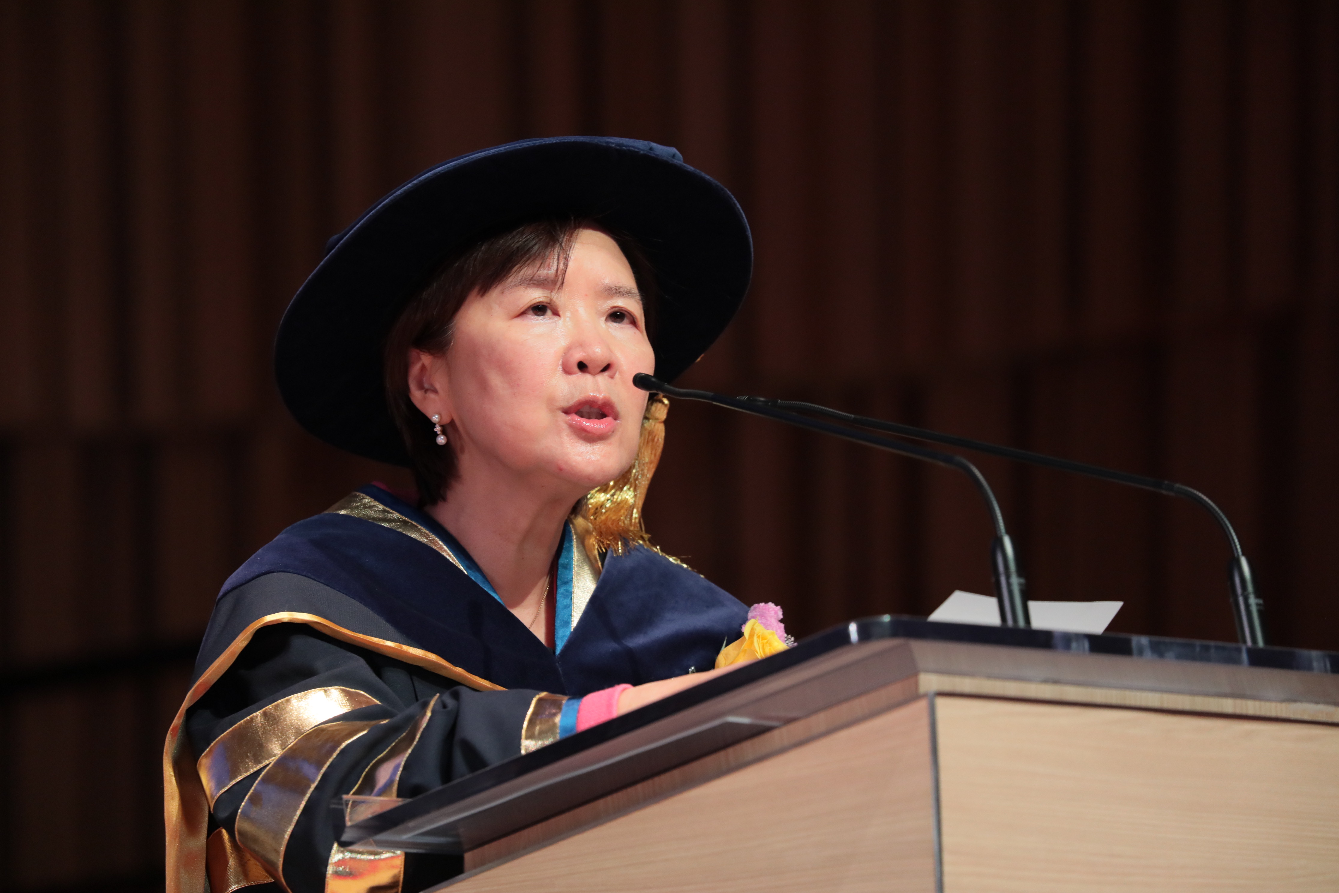 Prof. Nancy IP delivers her installation speech