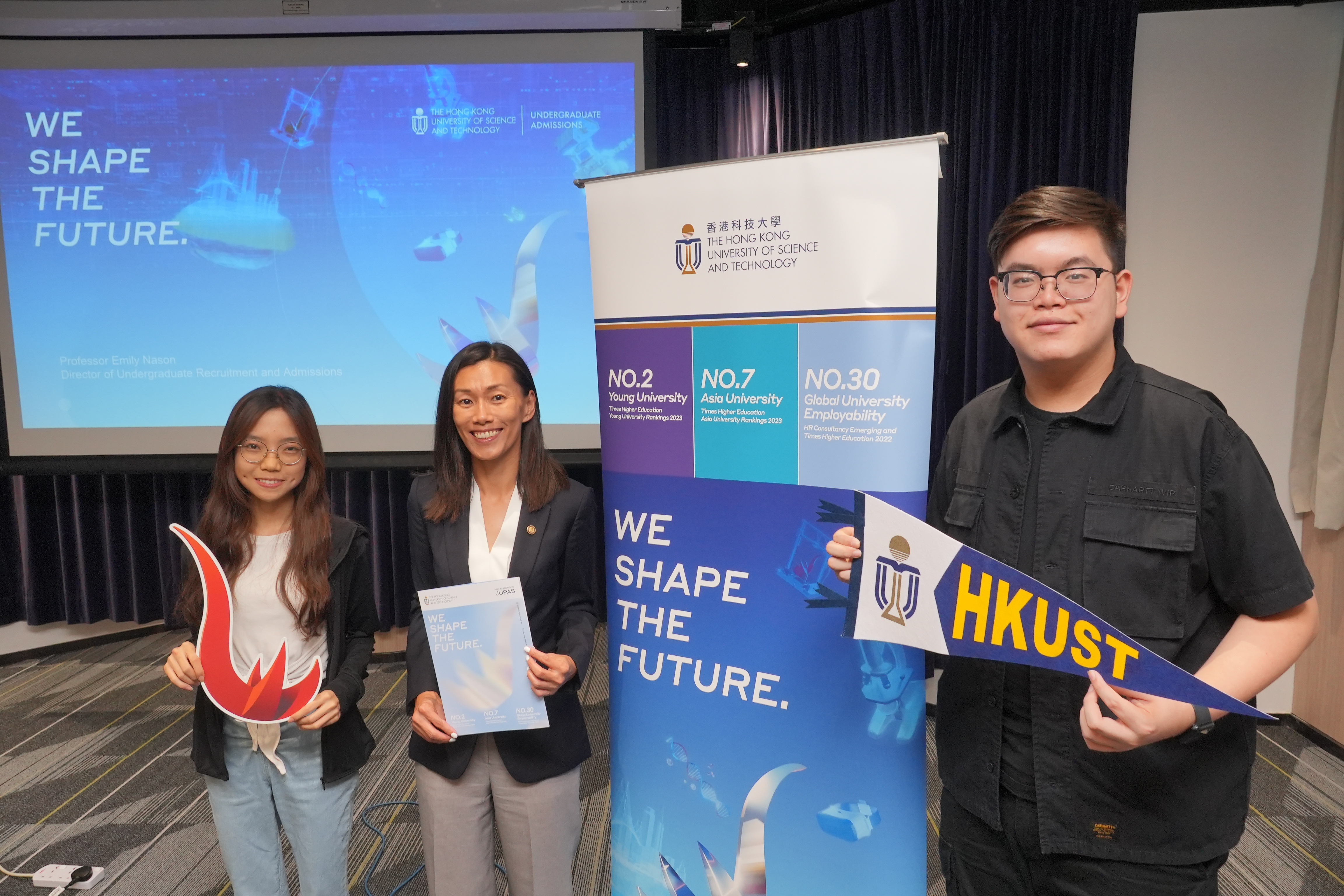 Prof. Emily NASON, Director of Undergraduate Recruitment & Admissions at HKUST rolls out today three favorable recruitment measures targeting Hong Kong Diploma of Secondary Education Examination (HKDSE) takers in the next academic year. 