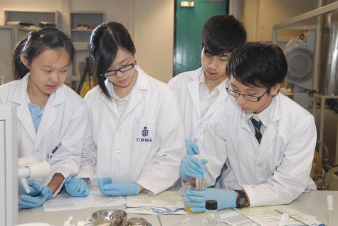 Students from different schools join hands to produce a skincare lotion.
